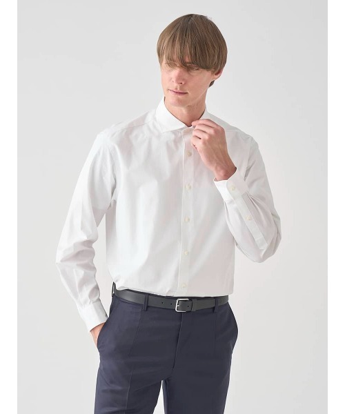 JOHN SMEDLEY(ジョンスメドレー)の「THOMAS MASON ポプリンコットンドレスシャツ(シャツ/ブラウス・メンズ・ホワイト・2/3/1)」の1枚目の写真