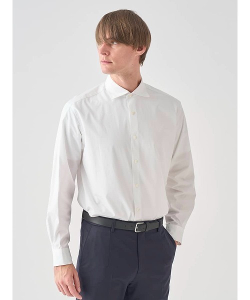 JOHN SMEDLEY(ジョンスメドレー)の「THOMAS MASON ポプリンコットンドレスシャツ(シャツ/ブラウス・メンズ・ホワイト・2/3/1)」の6枚目の写真