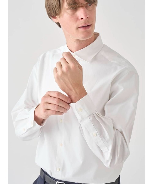 JOHN SMEDLEY(ジョンスメドレー)の「THOMAS MASON ポプリンコットンドレスシャツ(シャツ/ブラウス・メンズ・ホワイト・2/3/1)」の9枚目の写真