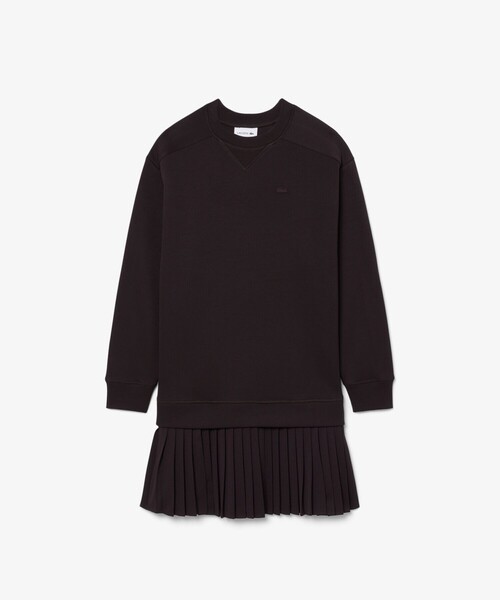 LACOSTE(ラコステ)の「プリーツスカート切り替えスウェットドレス(ワンピース・レディース・ブラウン/ベージュ・40/38/36/34)」の2枚目の写真