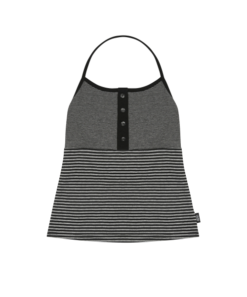 LUVISTRUE(ラヴイズトゥルー)の「SMストライプホルターネック(ブラック)(Tシャツ/カットソー・レディース・その他・FREE)」の2枚目の写真