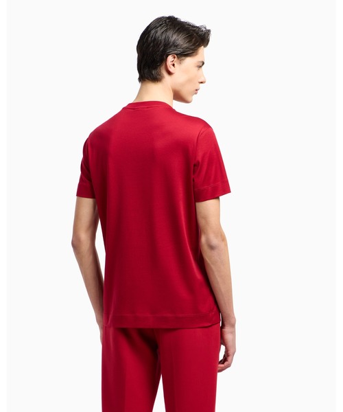 EMPORIO ARMANI（エンポリオアルマーニ）の「【エンポリオ アルマーニ】ASV Tシャツ リヨセル混紡ジャージー（Tシャツ/カットソー・メンズ・レッド・SMALL/MEDIUM/LARGE）」の4枚目の写真