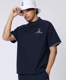 Psycho Bunny（サイコバニー）の「[GOLF]パイピングライン ナイロンショルダージップラグランTシャツ（Tシャツ/カットソー）」