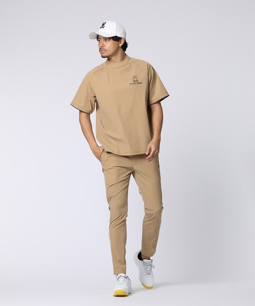 Psycho Bunny（サイコバニー）の「[GOLF]パイピングライン ナイロンショルダージップラグランTシャツ（Tシャツ/カットソー・メンズ・ベージュ/ネイビー/ブラック・MEDIUM/XX-LARGE/X-LARGE/LARGE）」の14枚目の写真