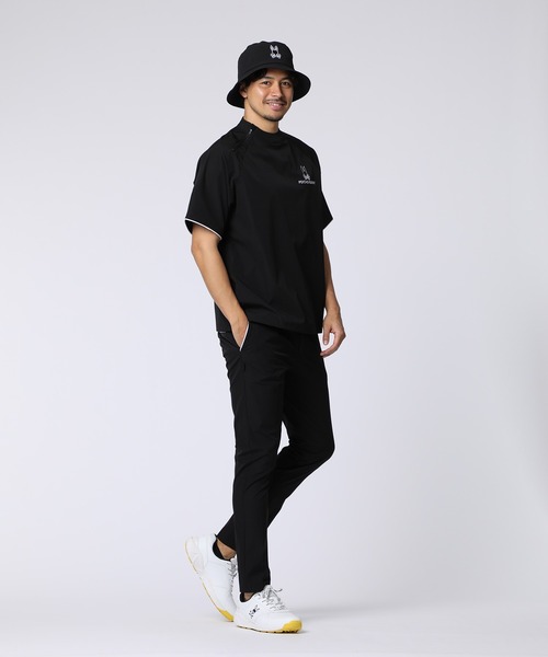 Psycho Bunny（サイコバニー）の「[GOLF]パイピングライン ナイロンショルダージップラグランTシャツ（Tシャツ/カットソー・メンズ・ベージュ/ネイビー/ブラック・MEDIUM/XX-LARGE/X-LARGE/LARGE）」の9枚目の写真