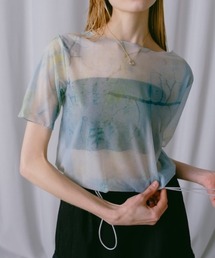 sahara | 【PRE ORDER】Half Sleeve Sheer Top(Tシャツ/カットソー)