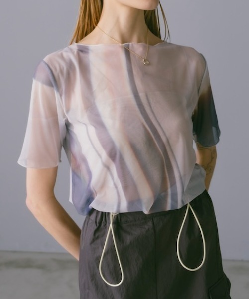 sahara（サハラ）の「【PRE ORDER】Half Sleeve Sheer Top（Tシャツ/カットソー・レディース・その他4/その他6/その他1/その他2/その他3/その他5・FREE）」の6枚目の写真