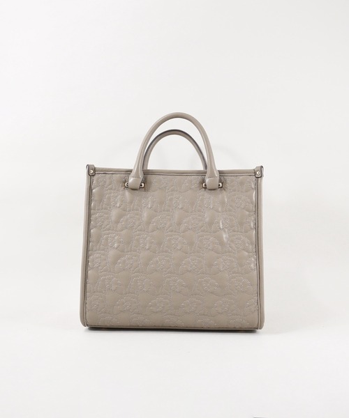 U(ユー)の「Poodmou【プードム】/ジュリアングルトートバッグ/Mサイズ(トートバッグ・レディース・アイボリー/ベージュ系その他・FREE)」の5枚目の写真