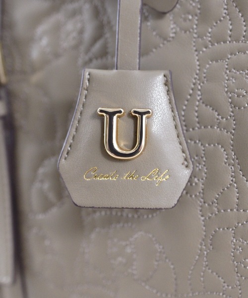 U(ユー)の「Poodmou【プードム】/ジュリアングルトートバッグ/Mサイズ(トートバッグ・レディース・アイボリー/ベージュ系その他・FREE)」の7枚目の写真