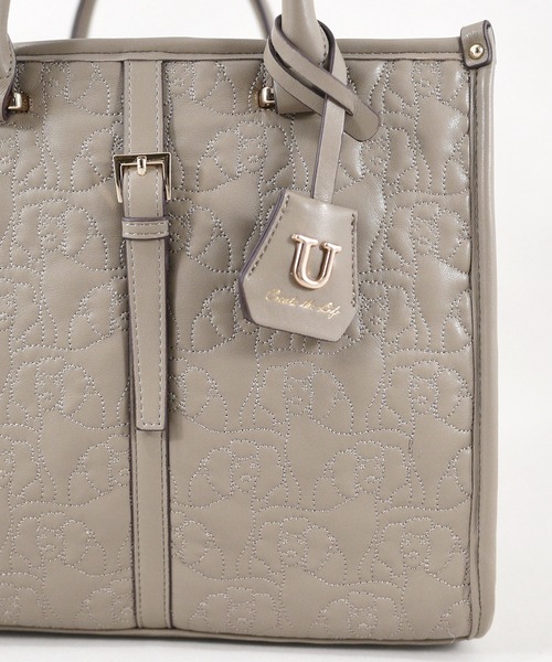 U(ユー)の「Poodmou【プードム】/ジュリアングルトートバッグ/Mサイズ(トートバッグ・レディース・アイボリー/ベージュ系その他・FREE)」の6枚目の写真