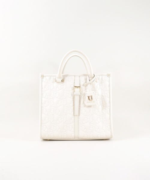 U(ユー)の「Poodmou【プードム】/ジュリアングルトートバッグ/Mサイズ(トートバッグ・レディース・アイボリー/ベージュ系その他・FREE)」の12枚目の写真