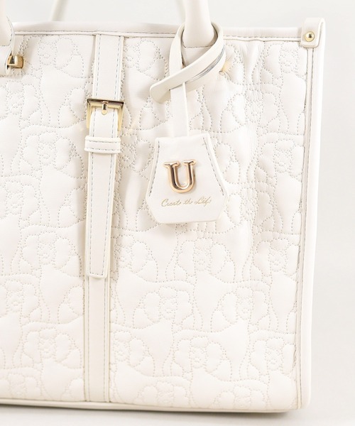 U(ユー)の「Poodmou【プードム】/ジュリアングルトートバッグ/Mサイズ(トートバッグ・レディース・アイボリー/ベージュ系その他・FREE)」の16枚目の写真