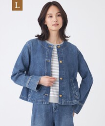 TRANS WORK（トランスワーク）の「【L】【ウォッシャブル】ブレンドデニムブルゾン（デニムジャケット）」