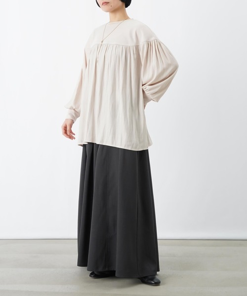 LUCA/LADY LUCK LUCA（ルカ/レディラックルカ）の「LC/LLL 異素材クルーネックプルオーバー（Tシャツ/カットソー・レディース・アイボリー/ブラック・FREE）」の13枚目の写真