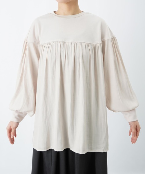 LUCA/LADY LUCK LUCA（ルカ/レディラックルカ）の「LC/LLL 異素材クルーネックプルオーバー（Tシャツ/カットソー・レディース・アイボリー/ブラック・FREE）」の16枚目の写真