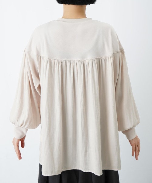 LUCA/LADY LUCK LUCA（ルカ/レディラックルカ）の「LC/LLL 異素材クルーネックプルオーバー（Tシャツ/カットソー・レディース・アイボリー/ブラック・FREE）」の17枚目の写真