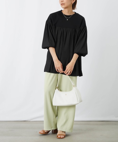 LUCA/LADY LUCK LUCA(ルカ/レディラックルカ)の「LC/LLL 異素材クルーネックプルオーバー(Tシャツ/カットソー・レディース・アイボリー/ブラック・FREE)」の22枚目の写真