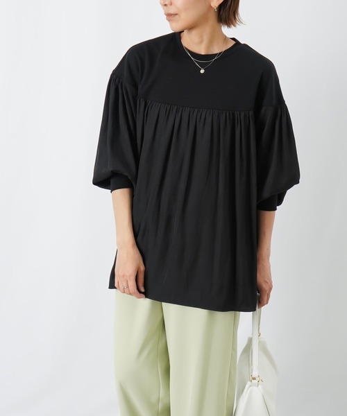 LUCA/LADY LUCK LUCA(ルカ/レディラックルカ)の「LC/LLL 異素材クルーネックプルオーバー(Tシャツ/カットソー・レディース・アイボリー/ブラック・FREE)」の21枚目の写真