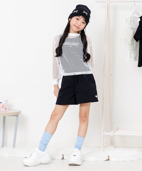 algy（アルジー）の「メッシュ&タンク&ボトム3点セット（セットアップ・キッズ・ブラック/サックスブルー/オフホワイト・130/160/150/140）」の4枚目の写真