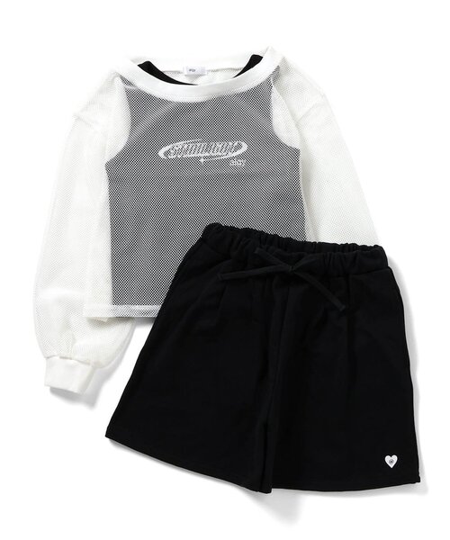 algy（アルジー）の「メッシュ&タンク&ボトム3点セット（セットアップ・キッズ・ブラック/サックスブルー/オフホワイト・130/160/150/140）」の6枚目の写真