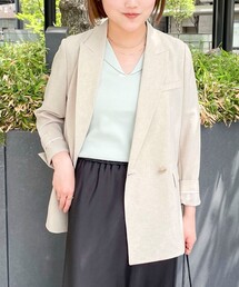 NOLLEY’S Sophi | 《セットアップ対応》ウォッシャブルブリーザブルシャンブレーダブルジャケット(テーラードジャケット)