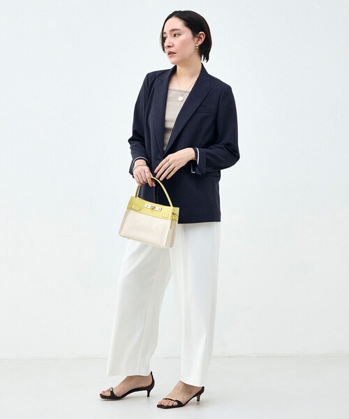 NOLLEY’S Sophi(ノーリーズソフィ)の「《セットアップ対応》ウォッシャブルブリーザブルシャンブレーダブルジャケット(テーラードジャケット・レディース・ネイビー/ベージュ/ライトグレー・34/36/38)」の7枚目の写真