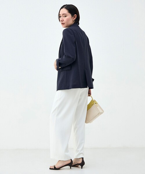 NOLLEY’S Sophi(ノーリーズソフィ)の「《セットアップ対応》ウォッシャブルブリーザブルシャンブレーダブルジャケット(テーラードジャケット・レディース・ネイビー/ベージュ/ライトグレー・34/36/38)」の8枚目の写真