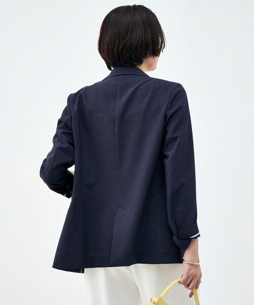 NOLLEY’S Sophi(ノーリーズソフィ)の「《セットアップ対応》ウォッシャブルブリーザブルシャンブレーダブルジャケット(テーラードジャケット・レディース・ネイビー/ベージュ/ライトグレー・34/36/38)」の12枚目の写真