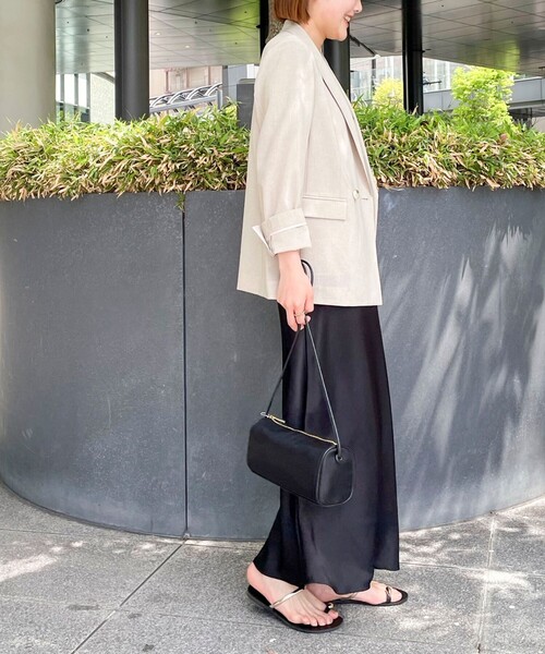 NOLLEY’S Sophi(ノーリーズソフィ)の「《セットアップ対応》ウォッシャブルブリーザブルシャンブレーダブルジャケット(テーラードジャケット・レディース・ネイビー/ベージュ/ライトグレー・34/36/38)」の16枚目の写真