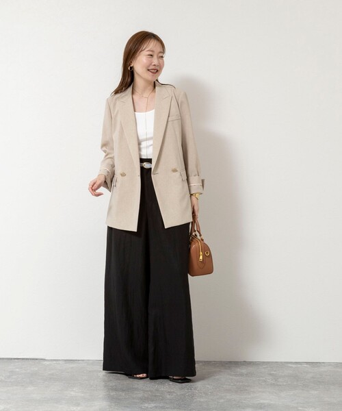 NOLLEY’S Sophi(ノーリーズソフィ)の「《セットアップ対応》ウォッシャブルブリーザブルシャンブレーダブルジャケット(テーラードジャケット・レディース・ネイビー/ベージュ/ライトグレー・34/36/38)」の20枚目の写真