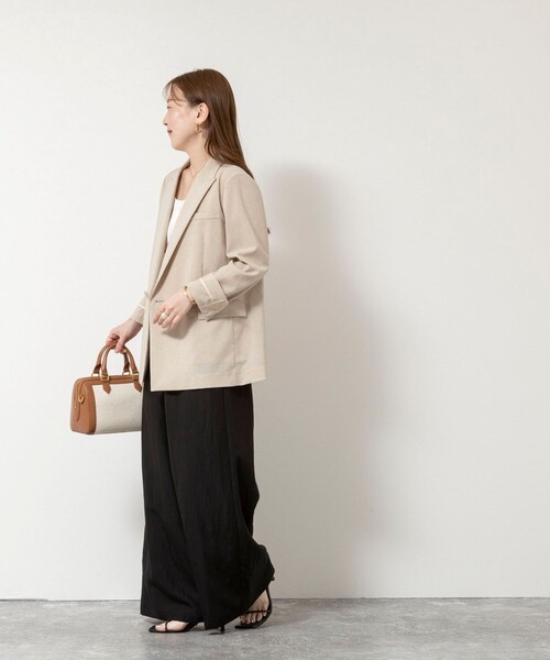 NOLLEY’S Sophi(ノーリーズソフィ)の「《セットアップ対応》ウォッシャブルブリーザブルシャンブレーダブルジャケット(テーラードジャケット・レディース・ネイビー/ベージュ/ライトグレー・34/36/38)」の21枚目の写真