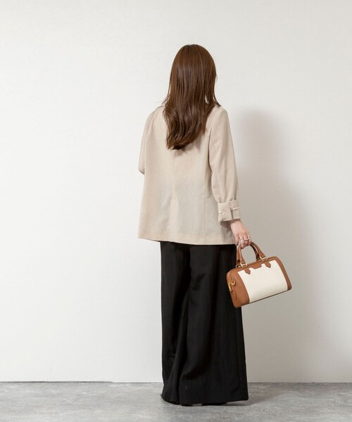 NOLLEY’S Sophi(ノーリーズソフィ)の「《セットアップ対応》ウォッシャブルブリーザブルシャンブレーダブルジャケット(テーラードジャケット・レディース・ネイビー/ベージュ/ライトグレー・34/36/38)」の22枚目の写真