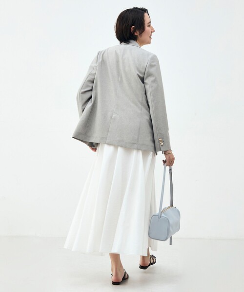 NOLLEY’S Sophi(ノーリーズソフィ)の「《セットアップ対応》ウォッシャブルブリーザブルシャンブレーダブルジャケット(テーラードジャケット・レディース・ネイビー/ベージュ/ライトグレー・34/36/38)」の11枚目の写真