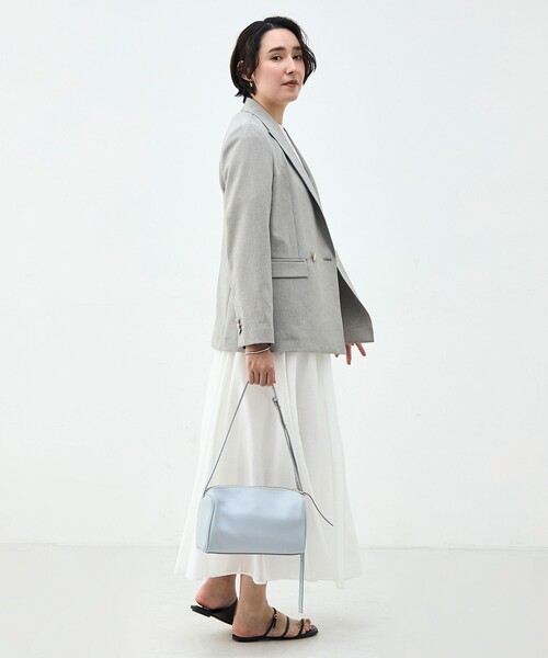 NOLLEY’S Sophi(ノーリーズソフィ)の「《セットアップ対応》ウォッシャブルブリーザブルシャンブレーダブルジャケット(テーラードジャケット・レディース・ネイビー/ベージュ/ライトグレー・34/36/38)」の12枚目の写真