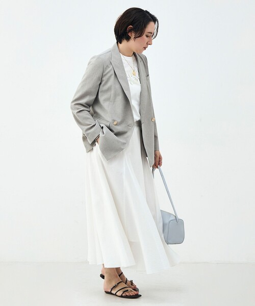 NOLLEY’S Sophi(ノーリーズソフィ)の「《セットアップ対応》ウォッシャブルブリーザブルシャンブレーダブルジャケット(テーラードジャケット・レディース・ネイビー/ベージュ/ライトグレー・34/36/38)」の13枚目の写真