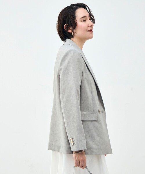 NOLLEY’S Sophi(ノーリーズソフィ)の「《セットアップ対応》ウォッシャブルブリーザブルシャンブレーダブルジャケット(テーラードジャケット・レディース・ネイビー/ベージュ/ライトグレー・34/36/38)」の18枚目の写真