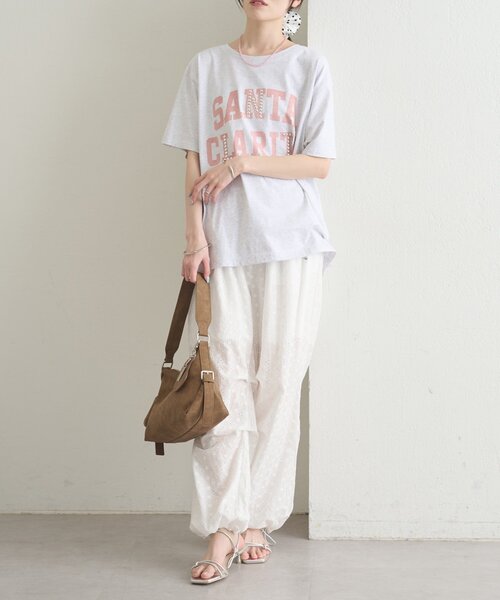 mystic(ミスティック)の「スタッズロゴカレッジTシャツ(Tシャツ/カットソー・レディース・グレー/チャコールグレー・FREE)」の7枚目の写真