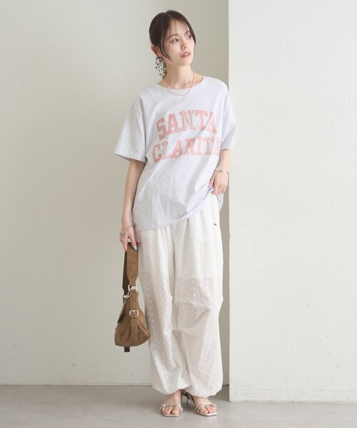 mystic(ミスティック)の「スタッズロゴカレッジTシャツ(Tシャツ/カットソー・レディース・グレー/チャコールグレー・FREE)」の8枚目の写真