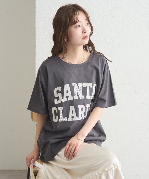 mystic(ミスティック)の「スタッズロゴカレッジTシャツ(Tシャツ/カットソー・レディース・グレー/チャコールグレー・FREE)」の18枚目の写真