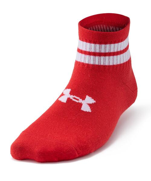 UNDER ARMOUR（アンダーアーマー）の「UAエッセンシャル クオーター ソックス （6足セット）（ライフスタイル/KIDS）（ソックス/靴下・キッズ・レッド・XS）」の2枚目の写真
