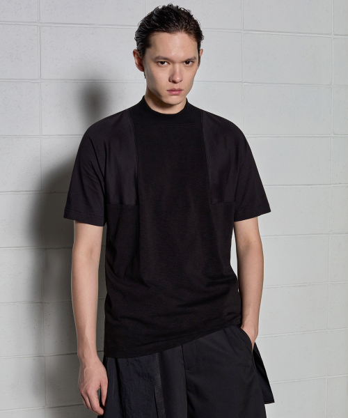 DGNAK(ディグナク)の「ストラクチャーカットラインTシャツ(ブラック)(Tシャツ/カットソー・メンズ・ブラック・MEDIUM/LARGE)」の2枚目の写真