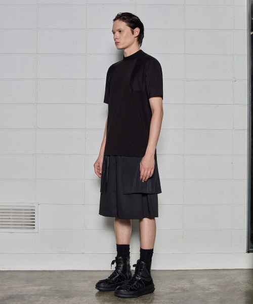 DGNAK(ディグナク)の「ストラクチャーカットラインTシャツ(ブラック)(Tシャツ/カットソー・メンズ・ブラック・MEDIUM/LARGE)」の4枚目の写真
