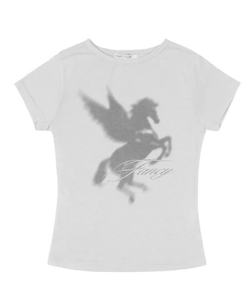 Ada.(エイダ)の「◇FANCYCLUB◇ブランド直輸入正規品/シャドウ ペガサス Tシャツ SHADOW PEGASUS TEE(Tシャツ/カットソー・レディース・グレー・FREE)」の3枚目の写真