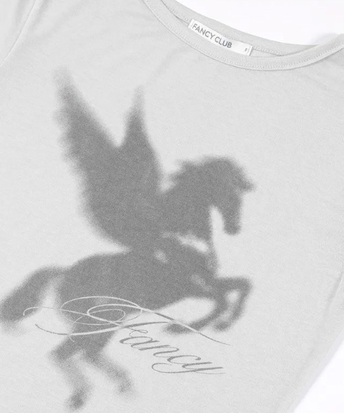 Ada.(エイダ)の「◇FANCYCLUB◇ブランド直輸入正規品/シャドウ ペガサス Tシャツ SHADOW PEGASUS TEE(Tシャツ/カットソー・レディース・グレー・FREE)」の5枚目の写真