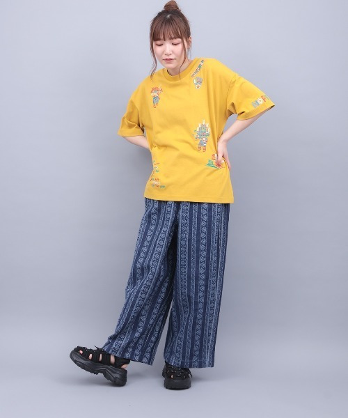 チチカカ(チチカカ)の「キカストライプデニムパンツ(デニムパンツ・レディース・インディゴブルー/ライトブルー・FREE)」の4枚目の写真