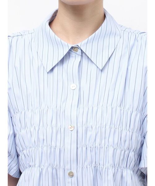 Ungrid(アングリッド)の「ハーフスリーブギャザーシャツ(シャツ/ブラウス・レディース・イエロー/ピンク/ブルー/オフホワイト・FREE)」の17枚目の写真