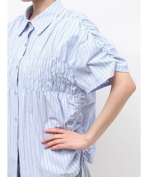 Ungrid(アングリッド)の「ハーフスリーブギャザーシャツ(シャツ/ブラウス・レディース・イエロー/ピンク/ブルー/オフホワイト・FREE)」の18枚目の写真