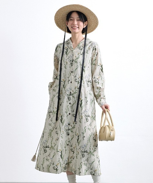 Sunny clouds（サニークラウズ）の「サニークラウズ　十種の草花ワンピース（ワンピース・レディース・ブルー系その他/キナリ・M/L/LL/3L/MP）」の2枚目の写真
