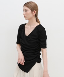 select MOCA | ドレープカシュクールシアーTシャツ(Tシャツ/カットソー)