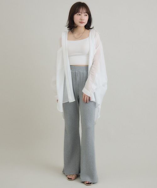 RU.TI.LE（ルチル）の「【RU.TI.LE】テレコフレアパンツ（その他パンツ・レディース・グレー/ブラック・MEDIUM）」の8枚目の写真